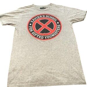 Marvel Xaviers School For Gifted Youngsters Grey T-Shirt MD 90% Cotton 10% Polye